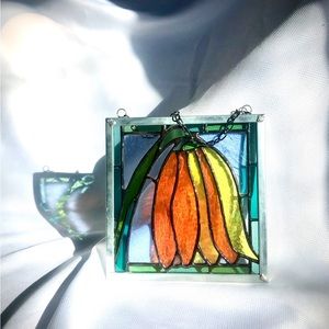 Stained Glass Flower Hanging
